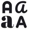 A in different fonts icon
