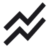 Lines pointing up and to right icon