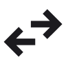 Arrows pointing left and right icon