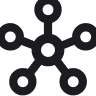 Hub-and-spoke icon