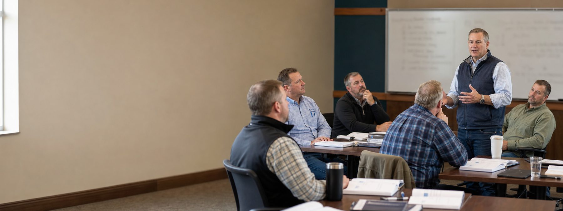 Agriculture sales team in a training workshop