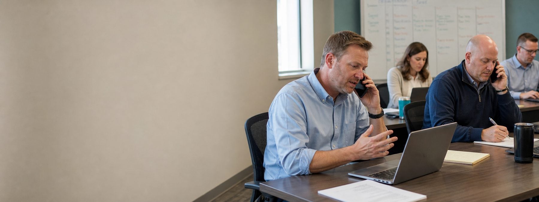The Action Selling sales team at work in their Plymouth, Minnesota office