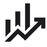 Arrow and charts icon