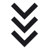 Three arrows pointing down icon
